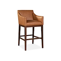 Transitional Bar Stool with Scoop Arms