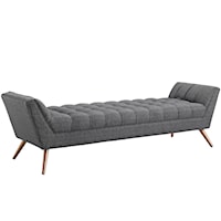 Response Upholstered Fabric Accent Bench - Dark Gray