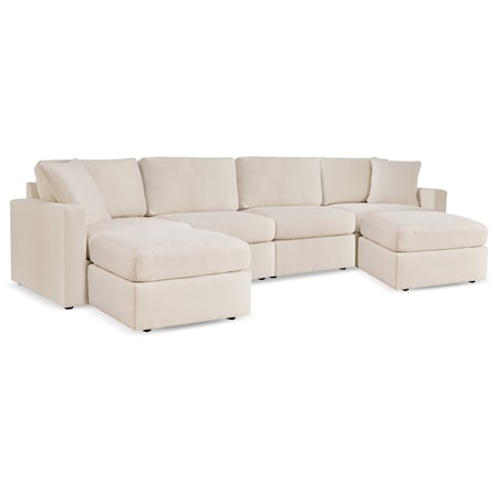 4-Piece Sectional And 2 Ottomans