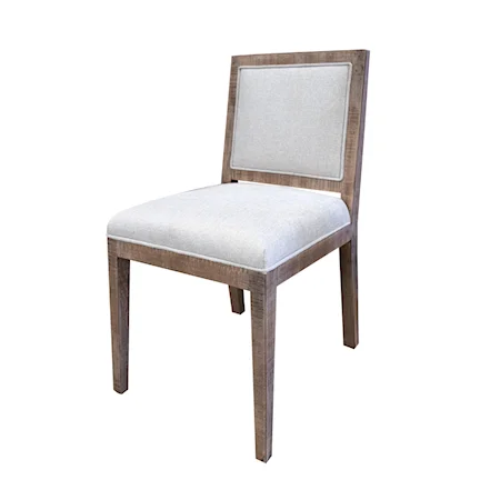 Rustic Upholstered Dining Chair