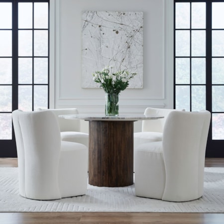 5-Piece Dining Set (Ivory)