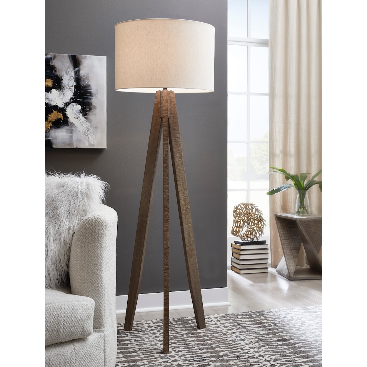 Signature Design by Ashley Lamps - Casual Dallson Floor Lamp