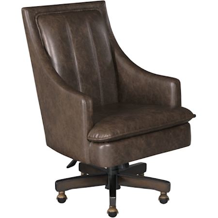 Transitional Rhodes Desk Chair with Casters