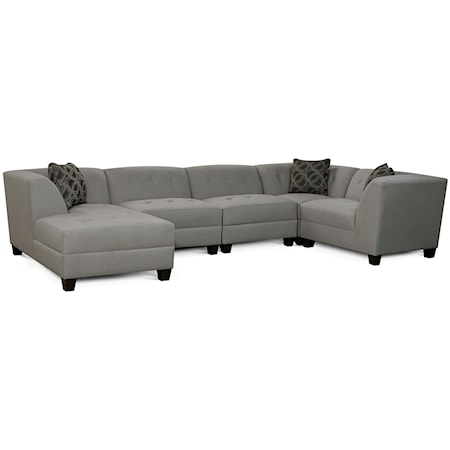 Mid-Century Modern 5-Piece Sectional
