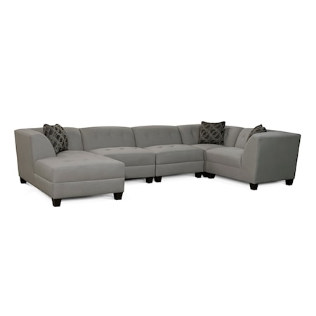 5-Piece Chaise Sectional Sofa