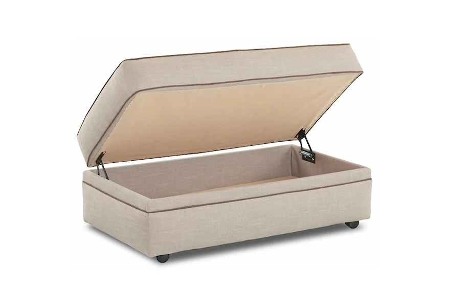 Comfy Storage Ottoman by Klaussner at Johnny Janosik