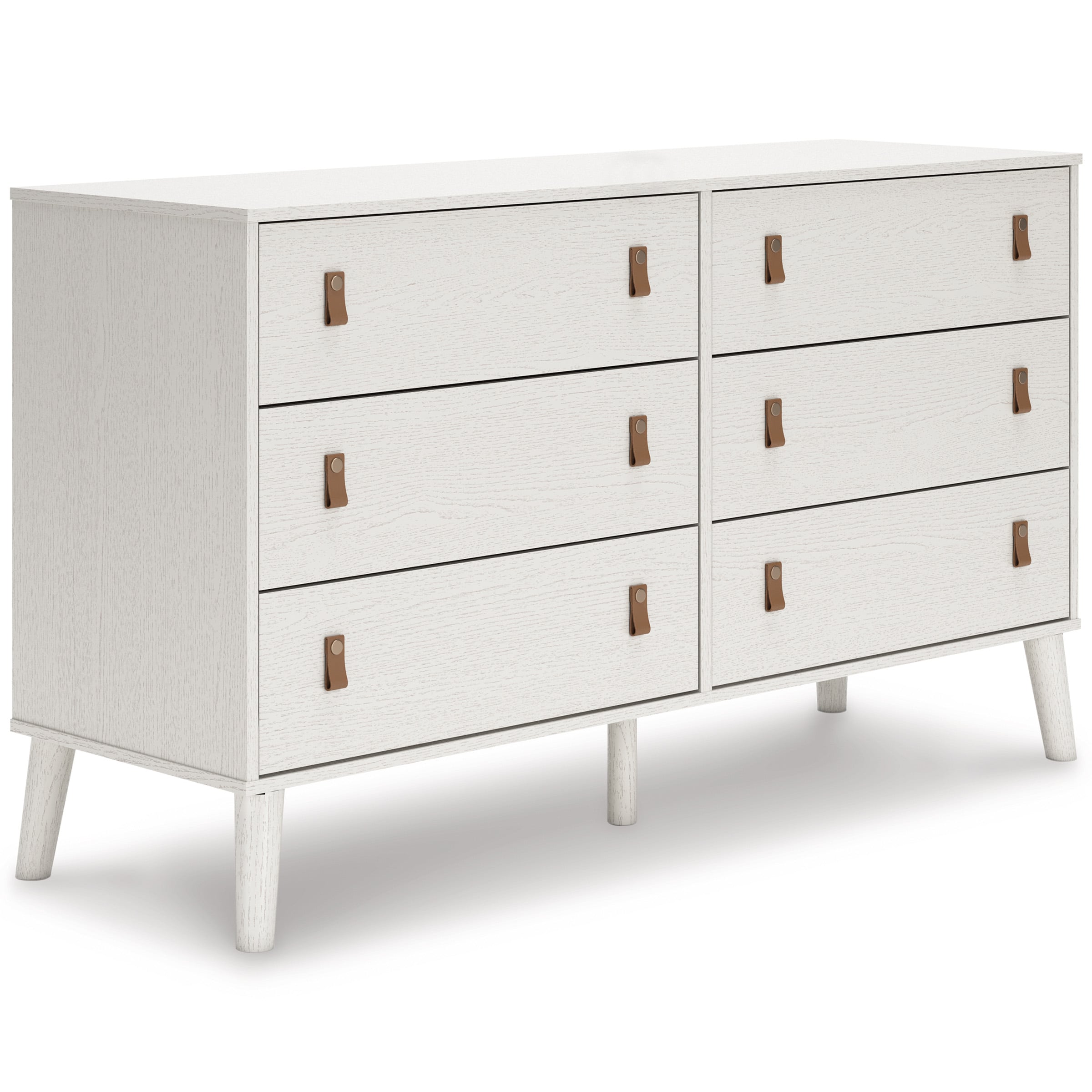 White deals leather dresser