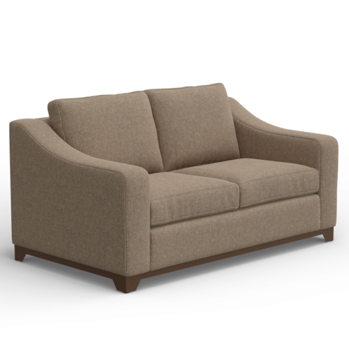 Transitional Loveseat with Throw Pillows