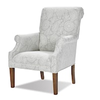 Transitional Accent Chair with Rolled Arms and Back