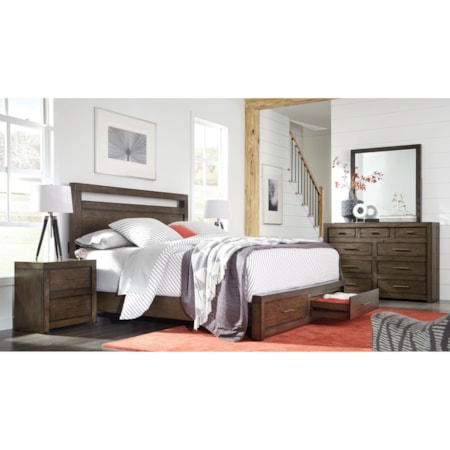 4-Piece Queen Panel Storage Bedroom Set