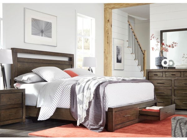 4-Piece Queen Panel Storage Bedroom Set