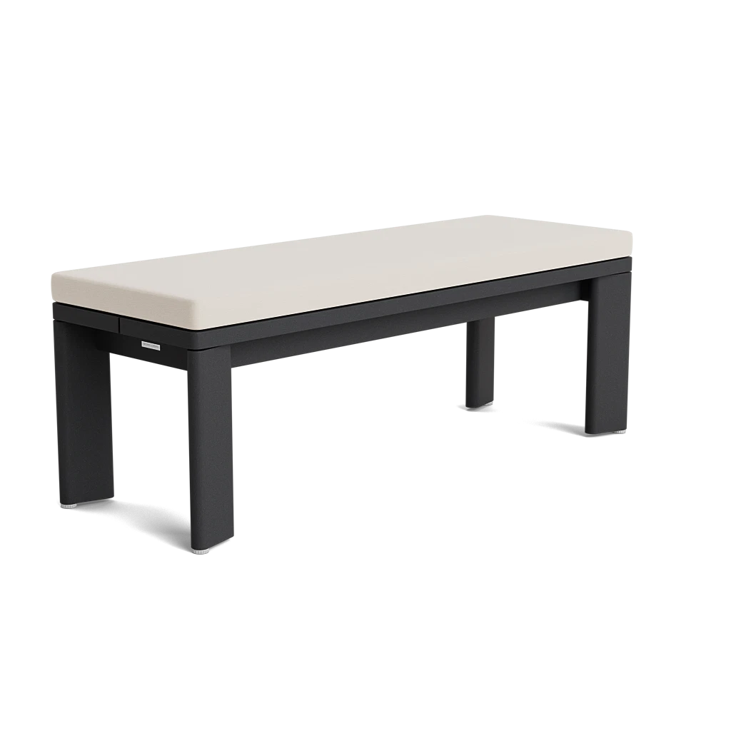 52" Cushioned Aluminum Dining Bench
