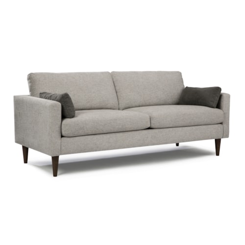 Contemporary Sofa with Two Pillows