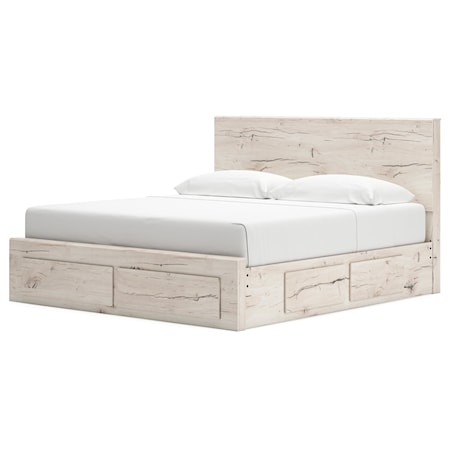 King Panel Storage Bed