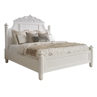 Santorini King Panel Bed with Removable Crown