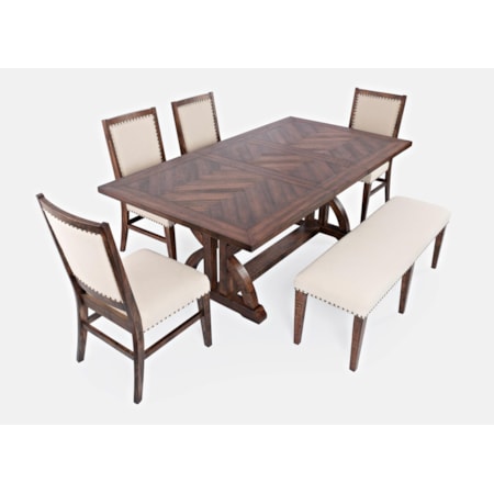 Dining Table and Chair Set with Bench