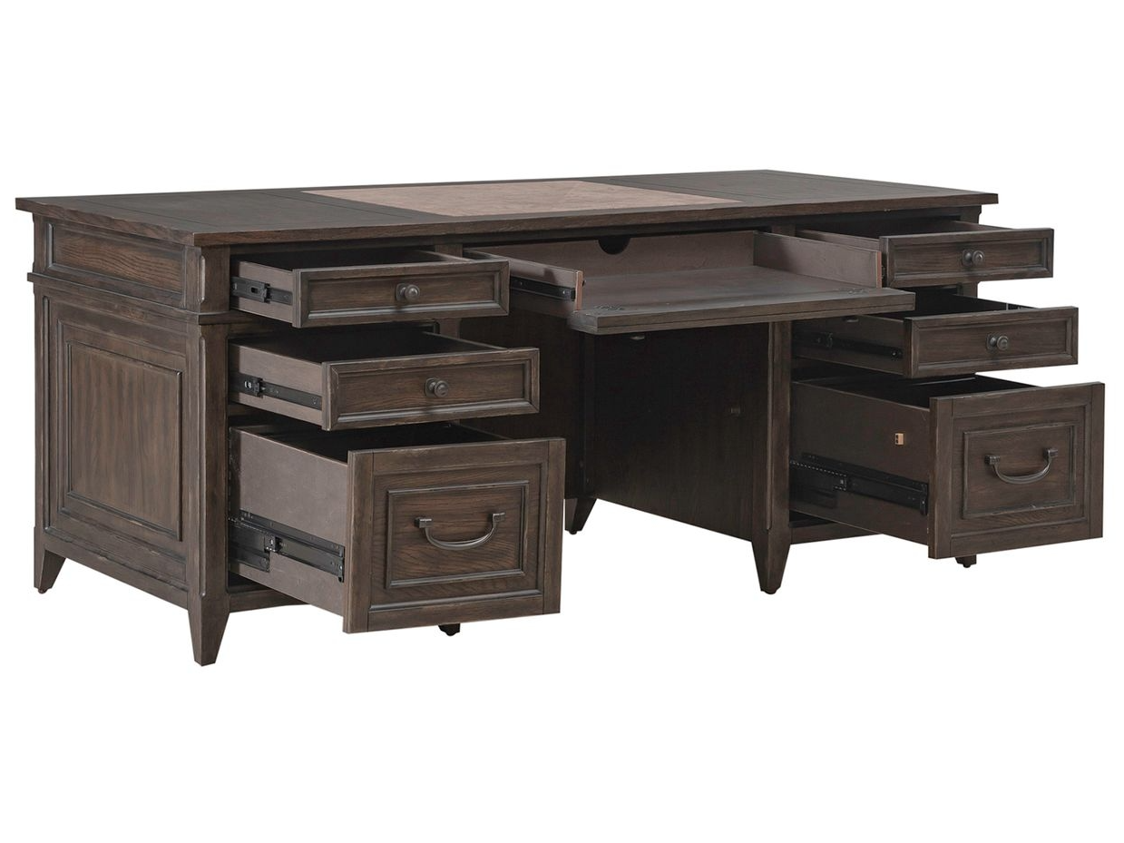 Liberty Furniture Paradise Valley 7-Drawer Executive Desk