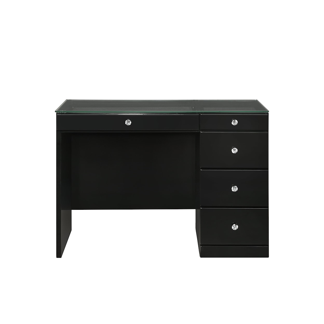 CM Morgan Vanity Desk and Stool Set - Black