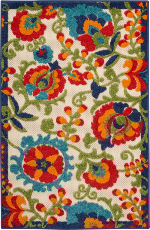 2'8" x 4' Multicolor Rectangle Rug