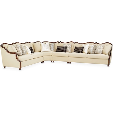 4-Piece Upholstered Sectional Sofa