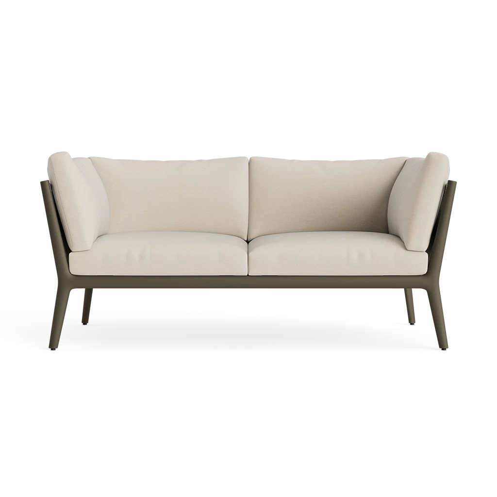 Cushioned Rope-Back Club Loveseat