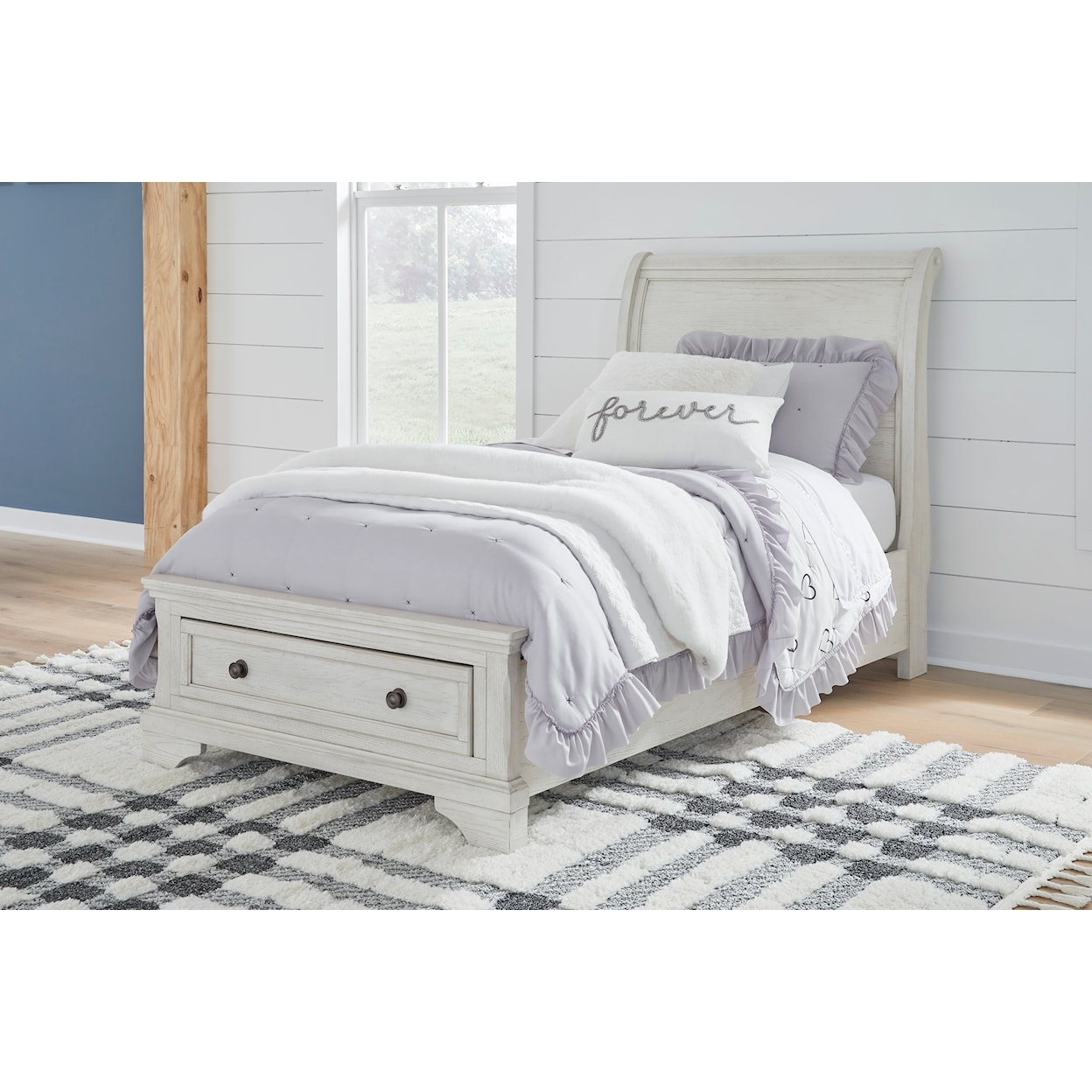 Signature Design by Ashley Robbinsdale Twin Sleigh Bed with Storage