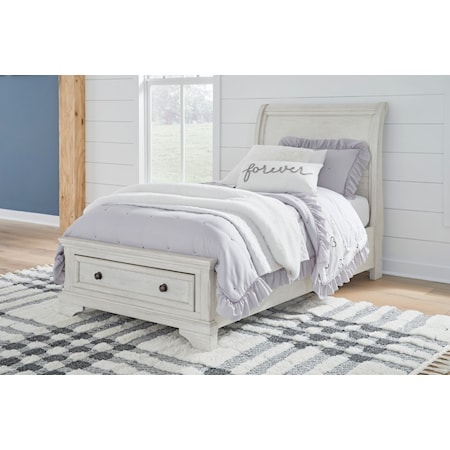 Twin Sleigh Bed with Storage