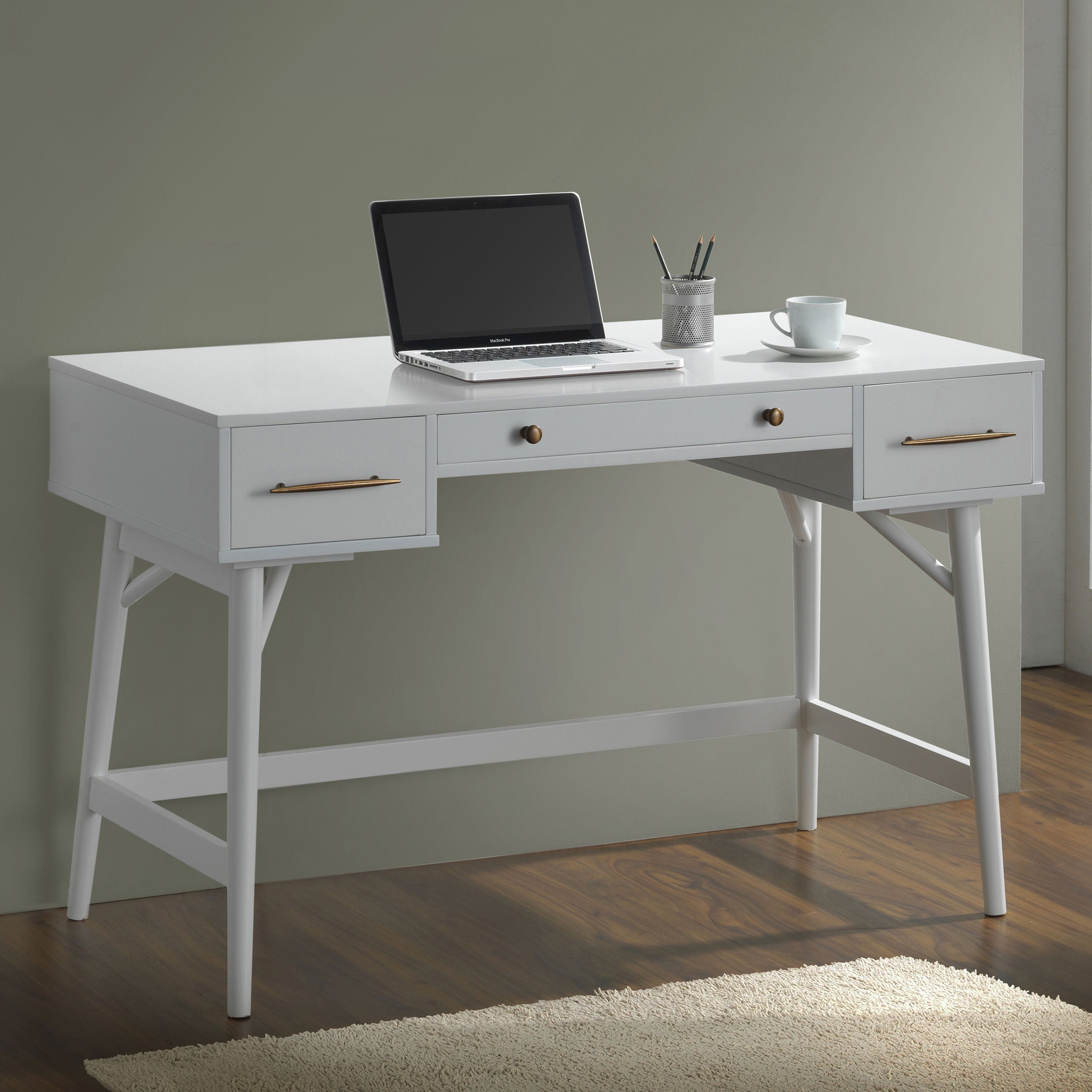Mugga 47-inch 3-drawer Wood Writing Desk