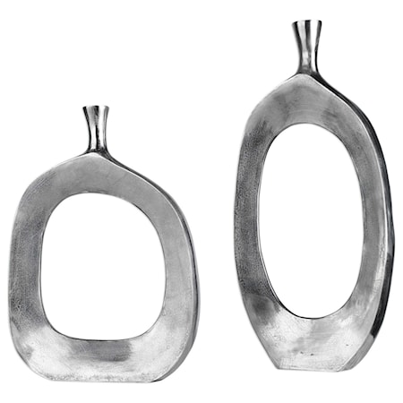 Cierra Aluminum Vases (Set of 2)