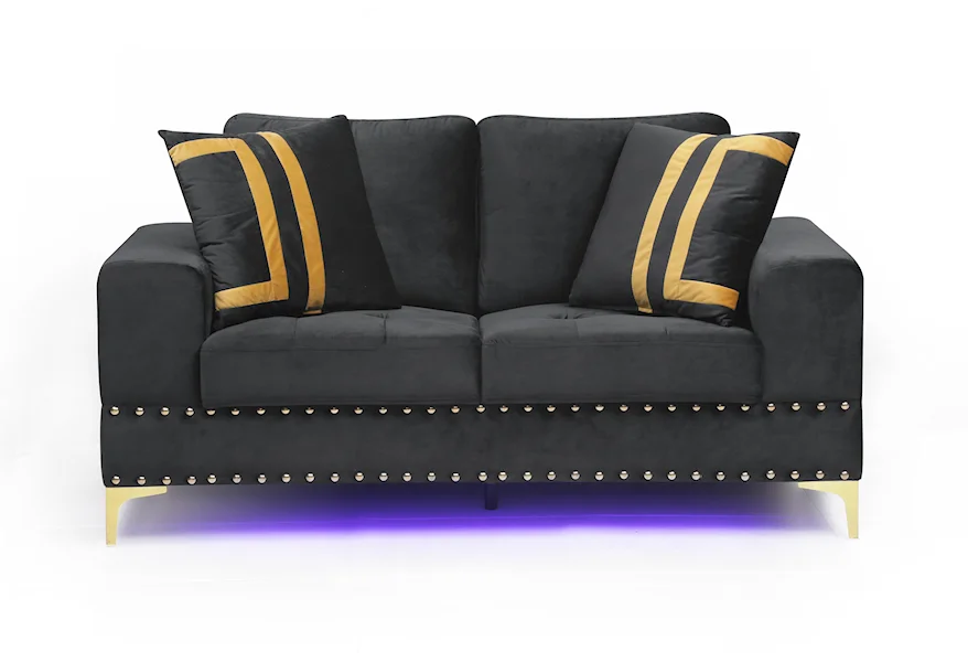 98 Loveseat with LED Lighting and USB Port by Global Furniture at Corner Furniture