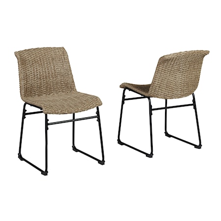 Set of 2 Outdoor Dining Chairs