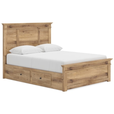 Queen Panel Storage Bed