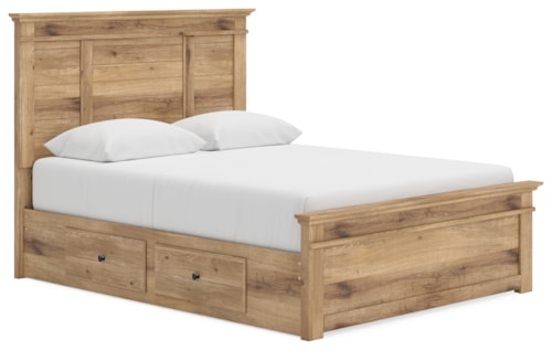 Queen Panel Storage Bed