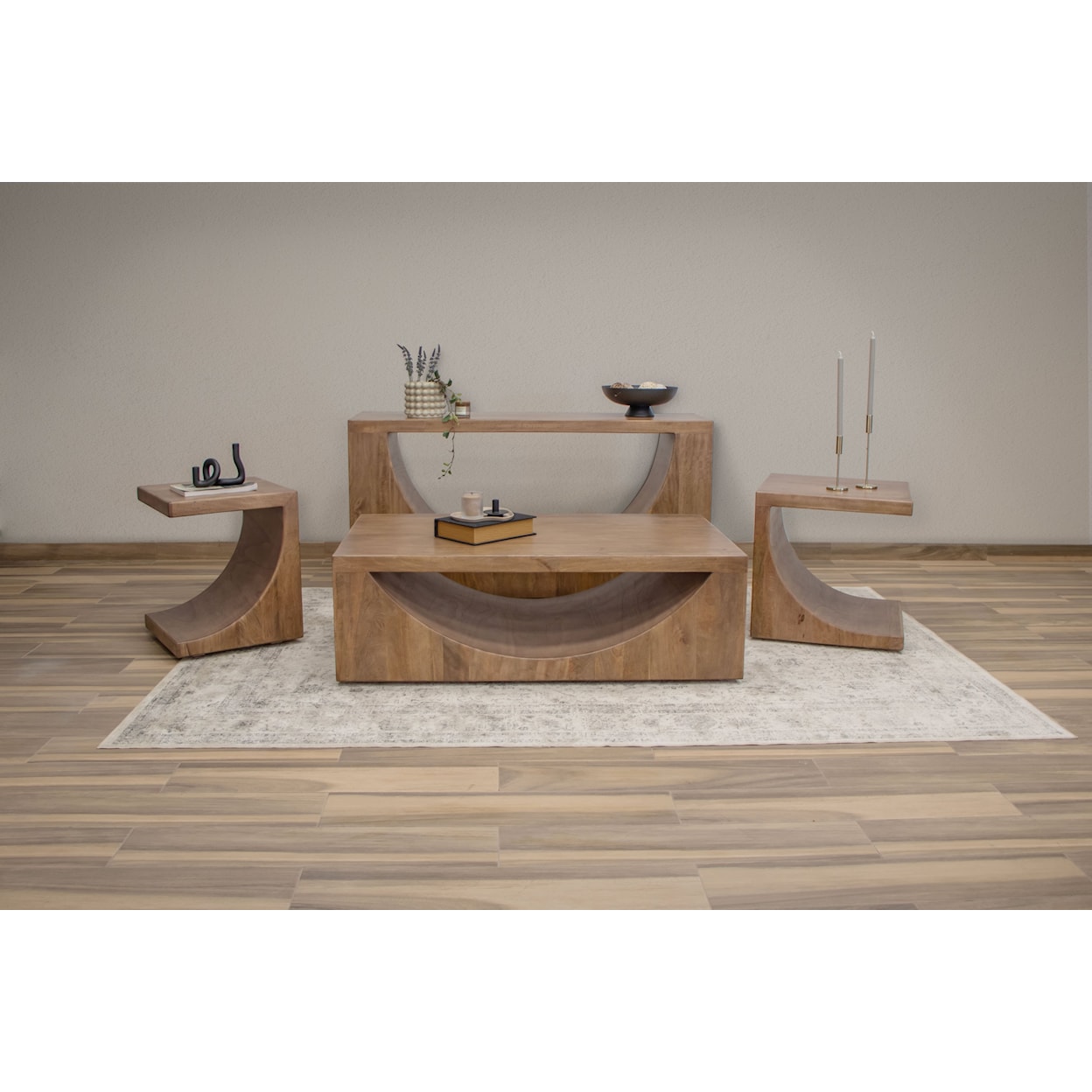 International Furniture Direct Mezquite 4-Piece Occasional Table Set