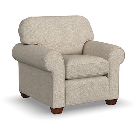 Upholstered Chair with Rolled Arms