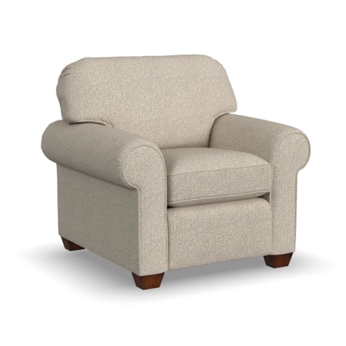 Upholstered Chair with Rolled Arms