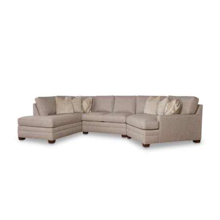 4-Seat Sectional Sofa with Cuddler Chaise