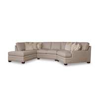 Customizable 4-Seat Sectional Sofa with Cuddler Chaise