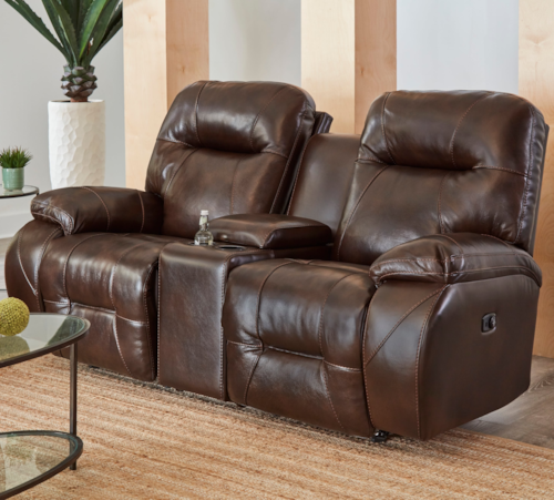 Casual Power Tilt Headrest Space Saver Loveseat with USB Port