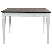 Square Counter Height Pub Table with Table Leaf