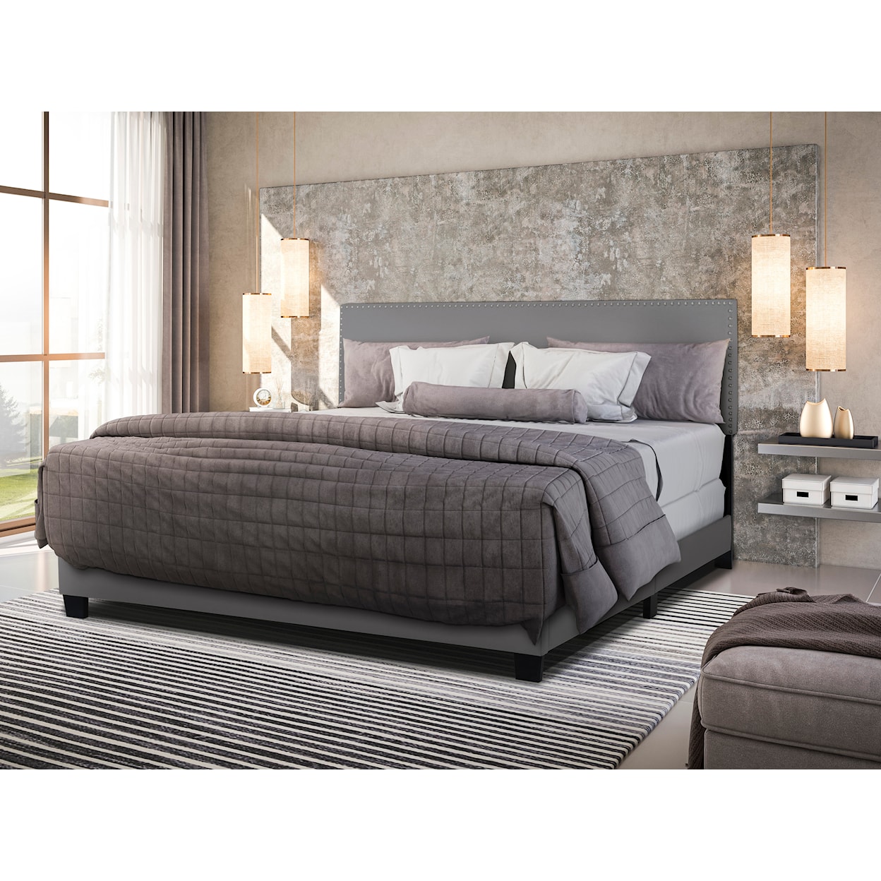 Accentrics Home Fashion Beds King Upholstered Bed