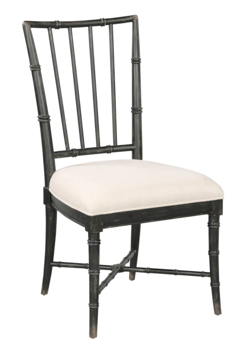 Traditional Dining Bamboo Spindle Side Chair