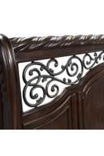 Liberty Furniture Arbor Place Traditional Queen Sleigh Bed with Unique Scrolled Headboard