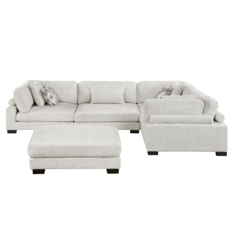 Homelegance Tinley 5-Piece Sectional Sofa with Ottoman