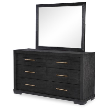 6-Drawer Dresser and Mirror Set