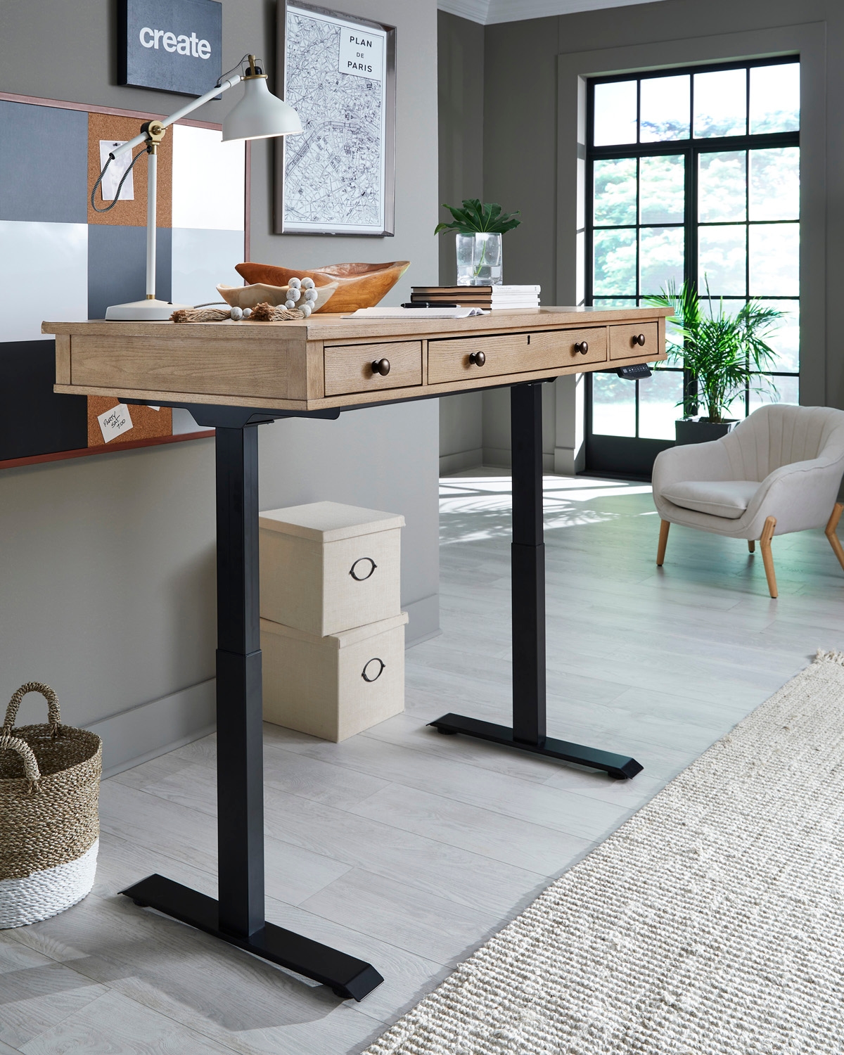 60" Motorized Lift Desk