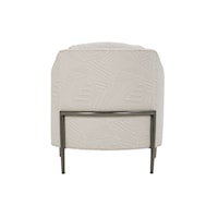 Contemporary Accent Chair with Metal Base