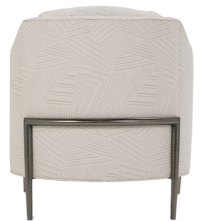 Contemporary Accent Chair with Metal Base