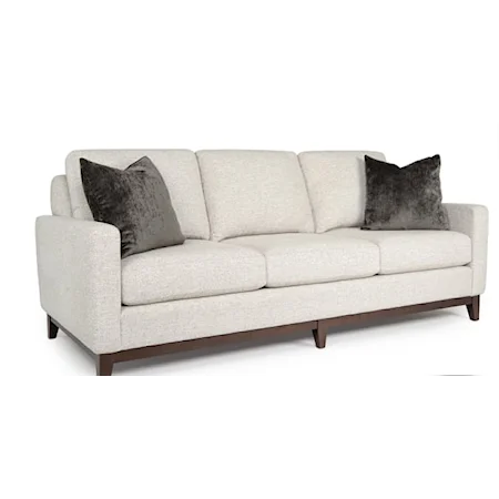 Transitional Large Sofa with Tapered Legs