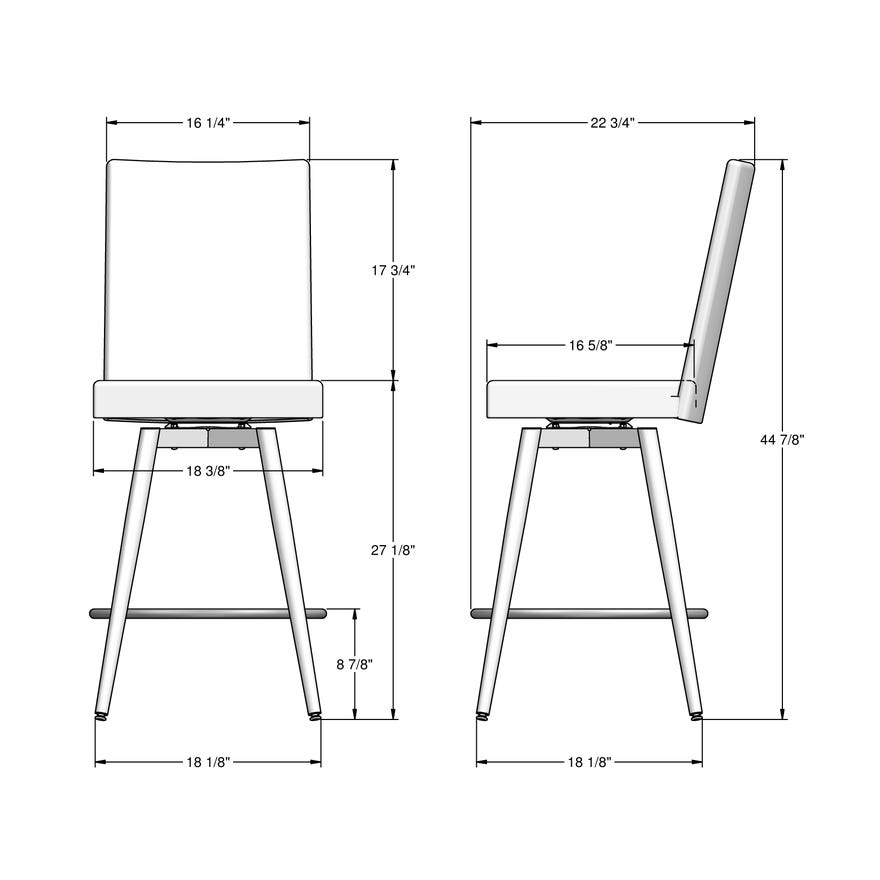 Upholstered Counter Height Swivel Stool